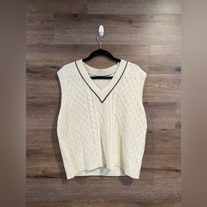 Cream Knit Vest